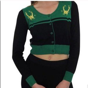 New Loki Marvel Size 2X Cardigan Sweater Pinup